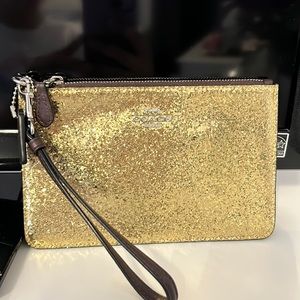 Coach gold wallet/ wristlet
